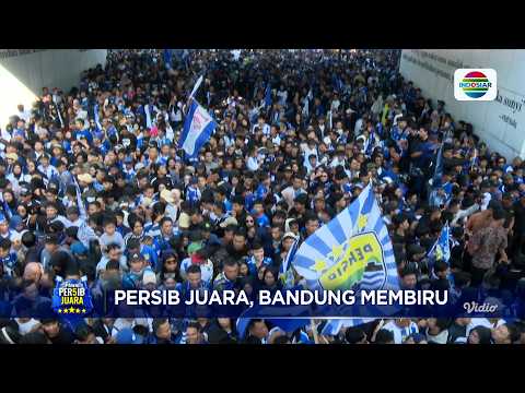 Membiru! Jalan Asia Afrika Berubah Jadi Lautan Para Bobotoh dan Gemuruh "Juara" | Pawai Per5ib Juara thumbnail