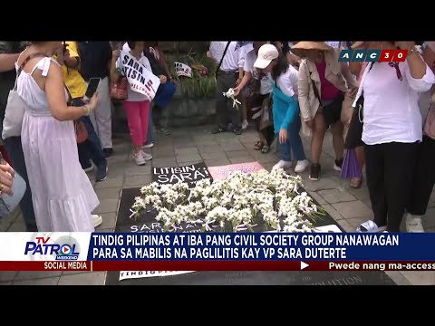 TV PATROL: Pagpapatalsik kay SP Alan Peter Cayetano iginiit ng ilang civil society groups thumbnail
