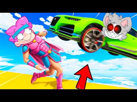 ¡Nadie Sobrevive a los AUTOS MORTALES en GTA! 😱 CORREDOR vs CAZADOR en GTA 5! thumbnail