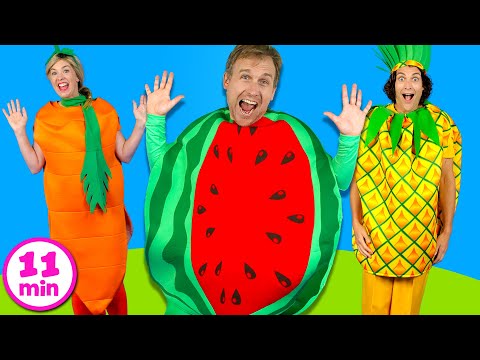 Yummy Fruits and Vegetables | Kids Songs Collection thumbnail