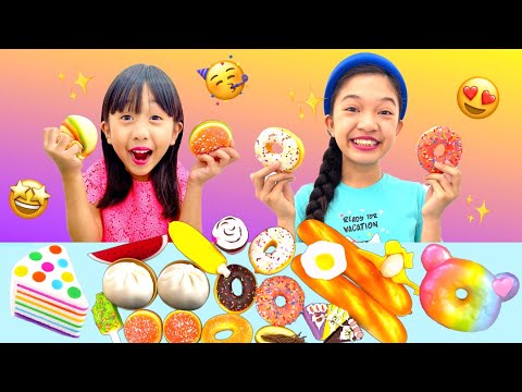 SQUISHY VS  REAL FOOD CHALLENGE | RACHEL WONDERLAND thumbnail