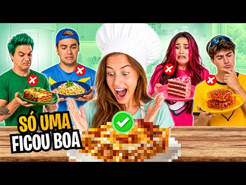 Cozinhamos a comida favorita de 5 youtubers famosos — nenhuma de nós esperava esse resultado thumbnail
