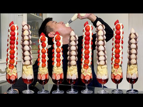 如果製作超高草莓蛋糕果凍塔！How To Make Super Tall Strawberry Cake Jelly Towers! thumbnail