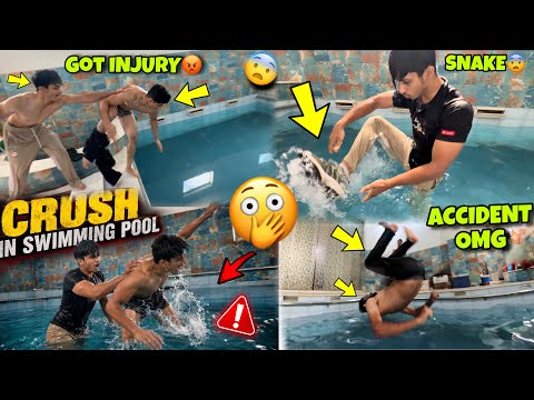 Injured Chota bhai in New Swimming Pool😭 | Viral Home Made Swimming pool #vlog #viralvideo  thumbnail