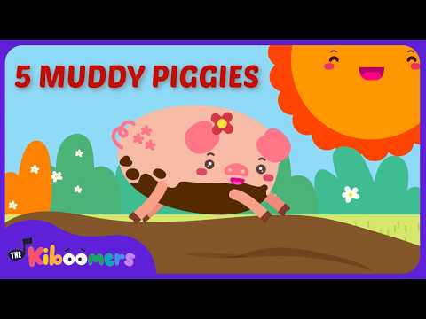 5 MUDDY PIGGIES 🐷 Countdown Song for Kids | The Kiboomers thumbnail