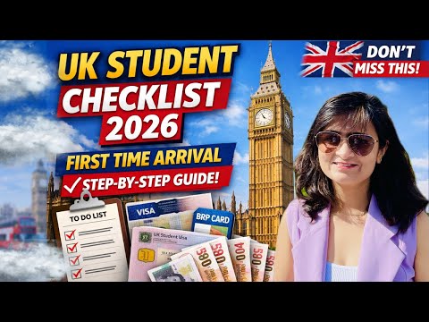 UK International Student Checklist 2026 ?? | First Time Arrival Guide (Step-by-Step) thumbnail
