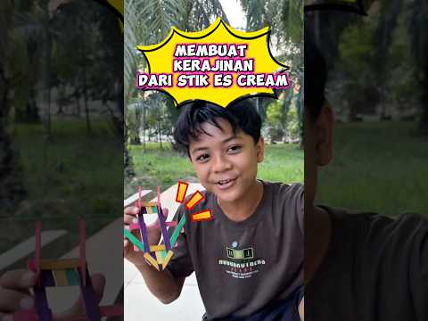 Membuat kerajinan dari stik es cream #videolucu #comedy #wakmi #lucu #tutorial #kerajinantangan thumbnail