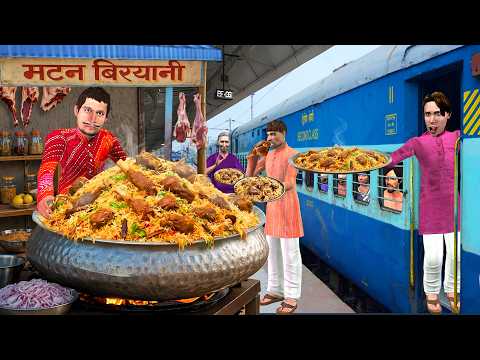Train Platform Me 10/- Rs Mutton Dum Biryani Tasty Train Food Comedy Hindi Kahaniya Moral Stories thumbnail