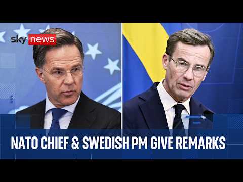 NATO chief Mark Rutte holds news conference with Swedish PM Ulf Kristersson thumbnail