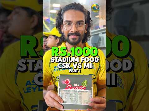 ₹1000 Match Food Challenge at CSK vs Mumbai!! ? #Ad thumbnail