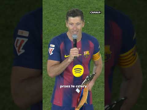 MOWA NA POŻEGNANIE LEWANDOWSKIEGO Z CAMP NOU! ? #laliga #piłkanożna thumbnail