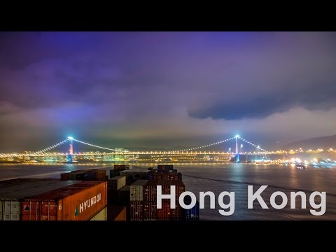 MEGA CONTAINER SHIP passing Hong Kong to China - 4K Timelapse | Life at Sea thumbnail