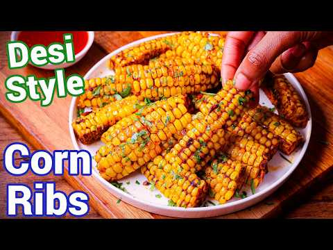 Desi Style Corn Ribs 🌽🔥 - Best Tea Time Snack Ever | Crispy Masala Sweet Corn Snack thumbnail