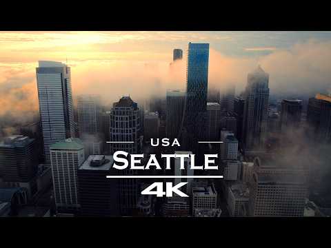 Seattle in 4K Fog 🇺🇸 | Cinematic Drone Film of the Space Needle & Skyline thumbnail