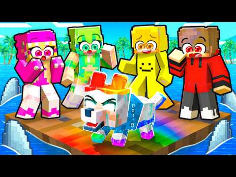 Fingí ser un BEBÉ LOBO OP en una Balsa en Minecraft! thumbnail