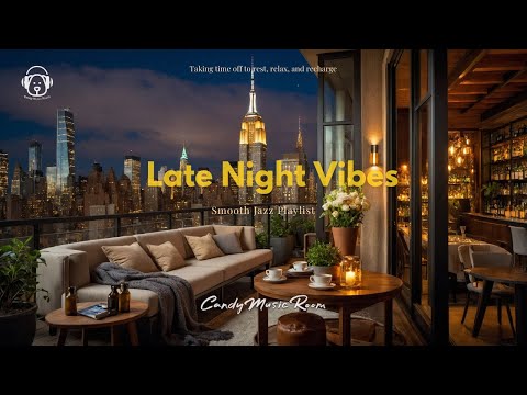 Smooth Jazz in a Cozy New York Café ? Night Ambience & Relaxing Music for Relax, Study, and Work☕ thumbnail