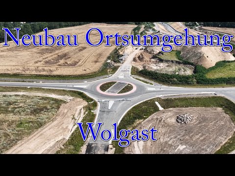 Ortsumgehung Wolgast August 2025, Kompletter Flug über die 6,8 Km lange Trasse zur Insel Usedom thumbnail
