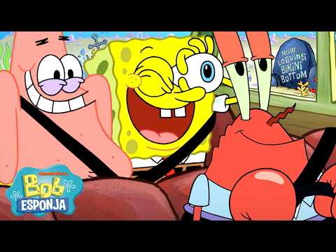 Bob Esponja | Cada vez que Bob Esponja sale de Fondo de Bikini 🚌 | Bob Esponja en Español thumbnail