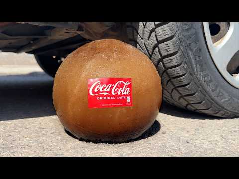 COCA COLA BALLOON VS CAR, Coca Cola Zero, PowerAde, Fanta, Sprite, Fruko and Mentos Diff Unde thumbnail