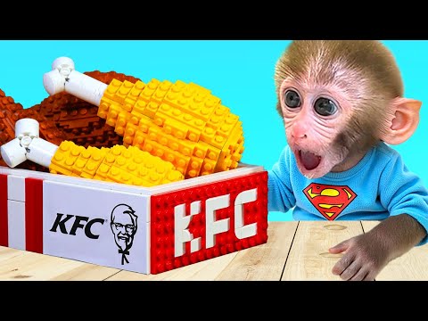 Monkey Baby Bon Bon with the ducling work together on a cardboard puzzle challenge thumbnail