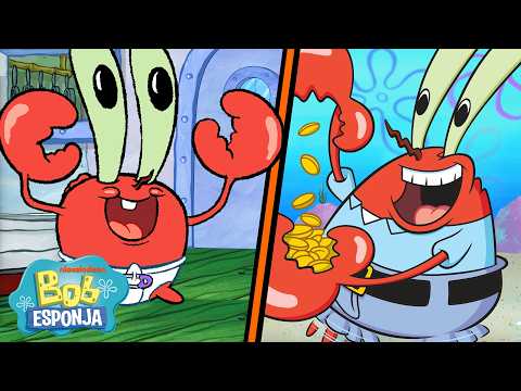 Bob Esponja | Sr. Siriguejo através dos anos 🦀 | Bob Esponja e muito mais | Bob Esponja em Português thumbnail