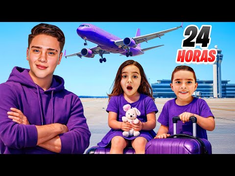 24 HORAS VIAJANDO DE COLOR MORADO CON KIMA Y JUANITO  thumbnail
