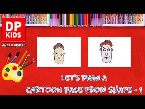 Let's draw a Cartoon face from Shape 1 | DP KIDS | ARTS | ENGLISH | 621 thumbnail