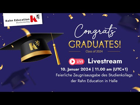 Zeugnisfeier "Class of 2024" Studienkolleg Halle am 10.01.2024 11:00 Uhr thumbnail