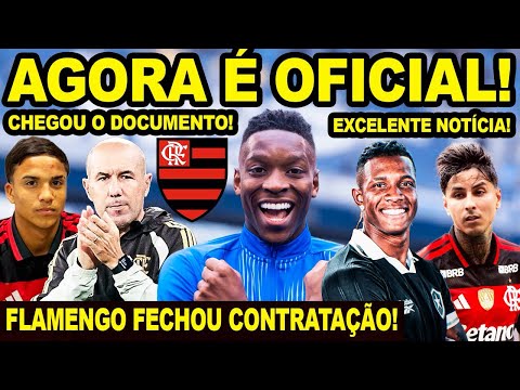 AGORA É OFICIAL! CHEGOU O DOCUMENTO! FLAMENGO FECHOU NOVA CONTRATAÇÃO! EXCELENTE NOTÍCIA PARA MENGÃO thumbnail