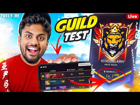 Guild Test For Subscribers  Free Fire Max India Live With Assassins Army- Garena Free Fire Max thumbnail