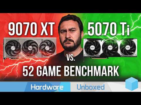 Radeon RX 9070 XT vs. GeForce RTX 5070 Ti, 52 Game Benchmark @ 1440p & 4K (2026 Update) thumbnail
