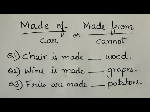 Made of or Made from?? English Grammar  thumbnail