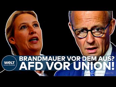 DEUTSCHLANDTREND: AfD vor Union – Immer mehr Deutsche stellen Brandmauer infrage! thumbnail