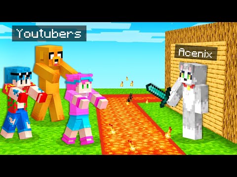 Youtubers vs CASA SEGURA en MINECRAFT 🏠😂 thumbnail