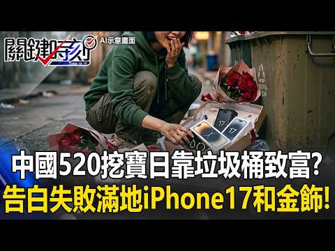 中國「520挖寶日」靠垃圾桶致富！？ 發「告白失敗財」滿地iPhone17和金飾！？【關鍵時刻】20260521-6 張炤和 姚惠珍 thumbnail