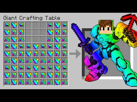 Posso fazer ARMADURAS com BLOCOS GIGANTES no Minecraft! thumbnail