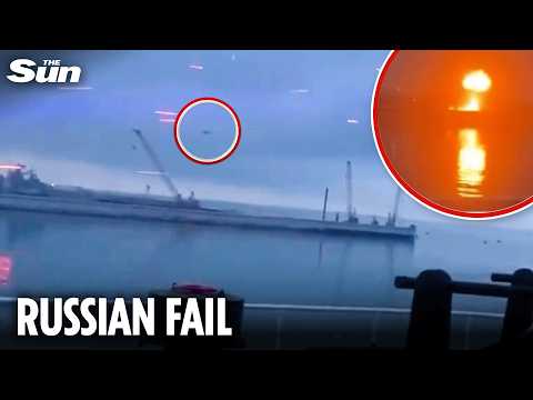 Russian frigate explodes after Putin's air defence fails to down Ukrainian drones thumbnail
