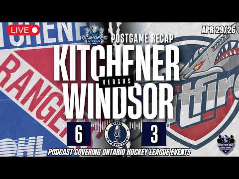 LIVE OHL Playoffs Game Recap - West Final Game 4 Kitchener vs Windsor - OHL Overtime thumbnail