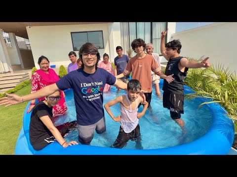 Living In Pool Challenge 😍 With Family  thumbnail