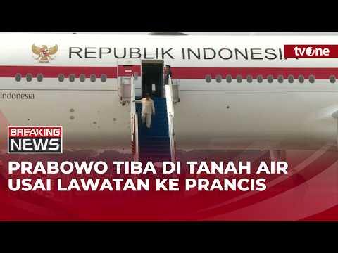 Prabowo Kembali ke Tanah Air Usai Kunjungan dari Prancis | Breaking News thumbnail