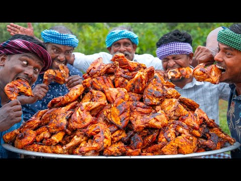 CHICKEN ROAST | Big Chicken Pieces Cooking & Eating In Village | Delicious Chicken Recipe In Village thumbnail