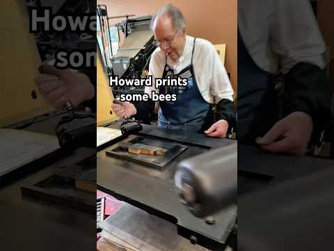 Howard prints different sizes of Scoopy from the Sacramento Bee, for World Bee Day 🐝 (May 20) thumbnail