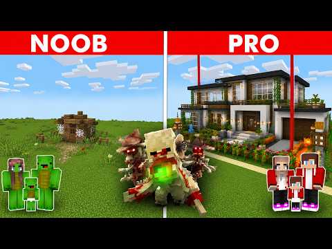 NOOB VS PRO: FUNGAL OUTBREAK HOUSE BUILD CHALLENGE – SAFEST BASE TO PROTECT THE FAMILY thumbnail