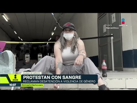 Con una “protesta de desangramiento”, así reclamó el colectivo Génesis en la CDMX | Nacho Lozano thumbnail