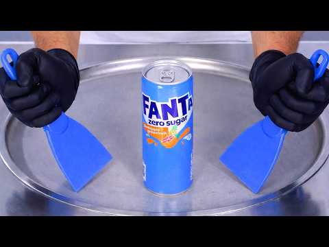 Fanta Grapefruit & Pineapple Ice Cream Rolls | ASMR thumbnail