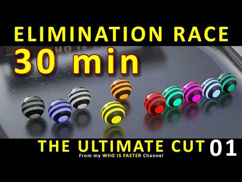 Ultimate Marble Run Elimination Race | 30 Min Physics Marathon (The Ultimate Cut) | C4D4U thumbnail