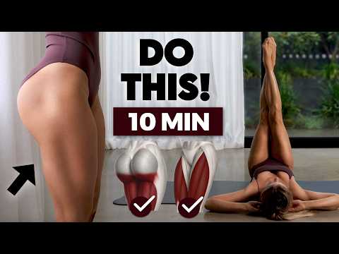 Do This Workout to Get FIT & TONED LOWER BODY! Floor Only, No Squats, No Equipment, Home Leg Workout thumbnail
