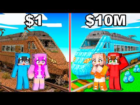 TREN POBRE vs TREN DE MILLONARIO en Minecraft! thumbnail