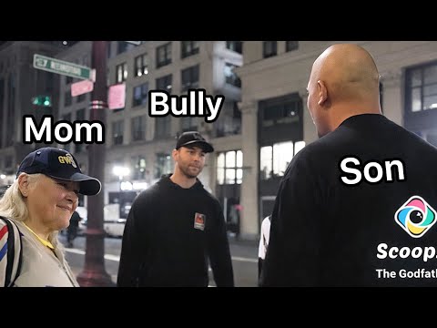 Antifa Thug INSTANTLY REGRETS Picking On Woman Once Her SON Shows Up thumbnail