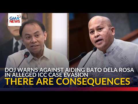 FULL - DOJ warns against aiding Bato Dela Rosa in alleged ICC case evasion | GMA News thumbnail